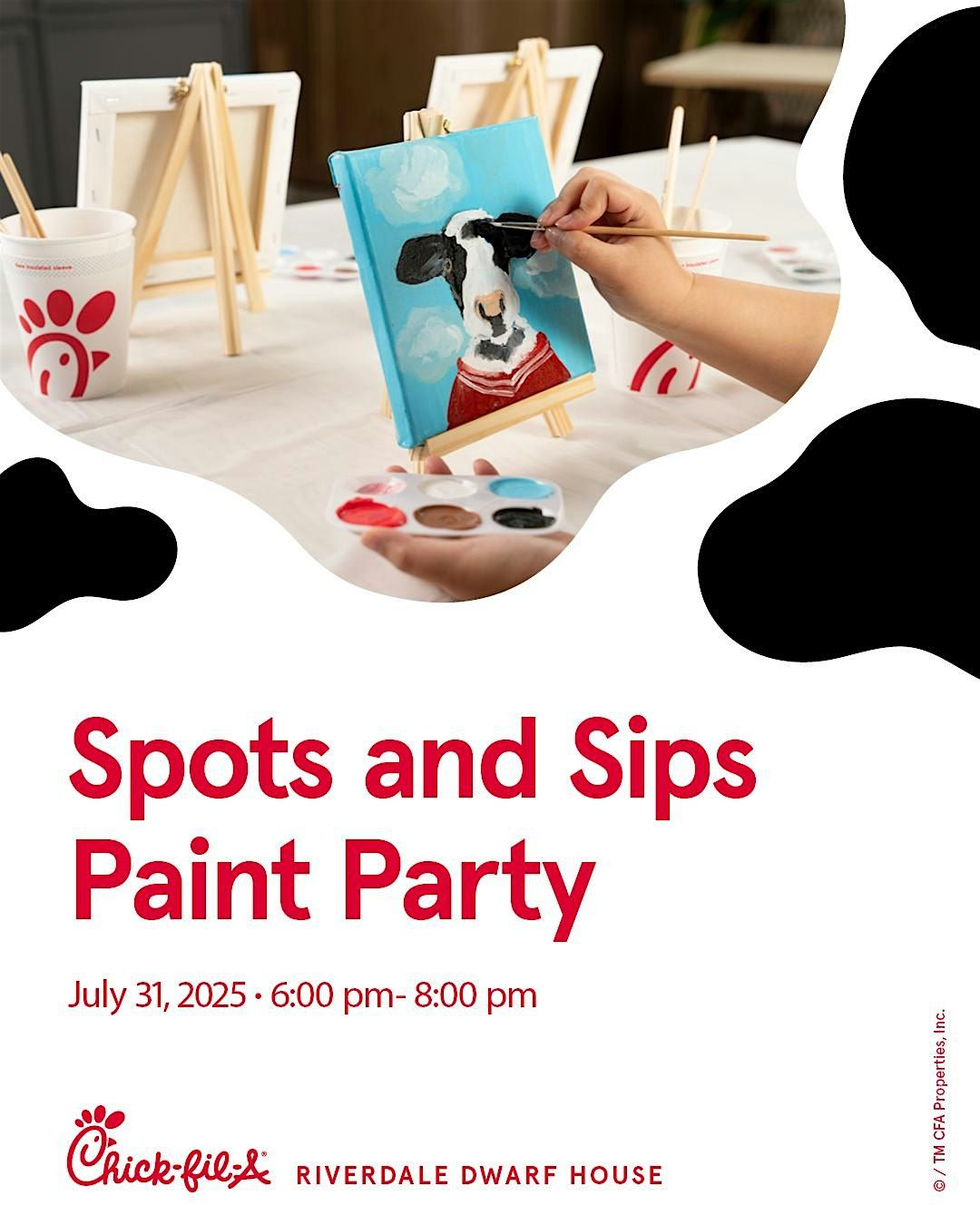 Spots and Sips Paint Party, 31 July | Event in Riverdale | AllEvents