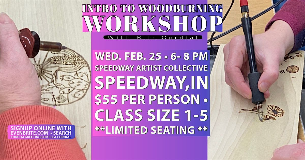 Intro to Woodburning - no drawing skills required with Ella Cordial