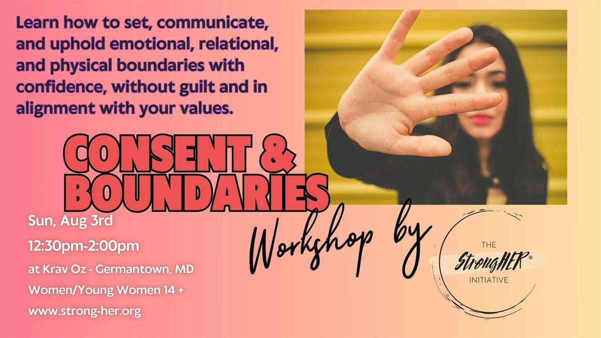 Consent & Boundaries Workshop, 3 August | Event in Germantown | AllEvents