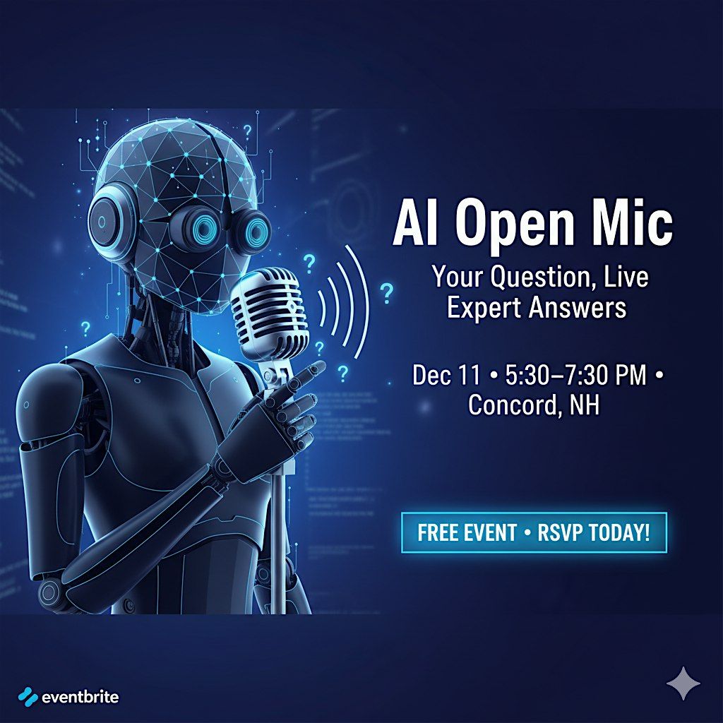 AI in NH Community Event - Concord, 11 December | Event in Concord | AllEvents