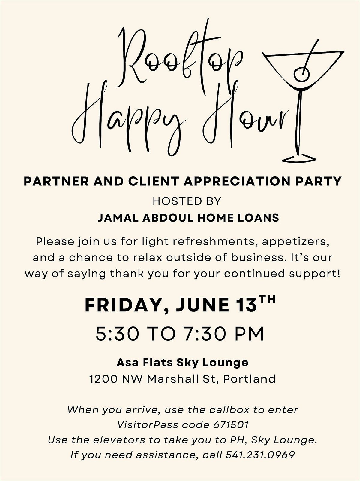 Partner & Client Appreciation Party - Rooftop Happy Hour, 13 June | Event in Portland | AllEvents