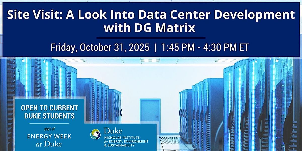 A Look into Data Center Development with DG Matrix, 31 October | Event in Morrisville | AllEvents