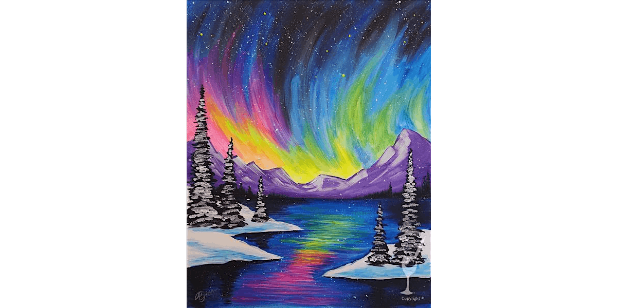 Neon Bright Blizzard - Paint and Sip in New Braunfels | Classpop!™, 28 December | Event in New Braunfels