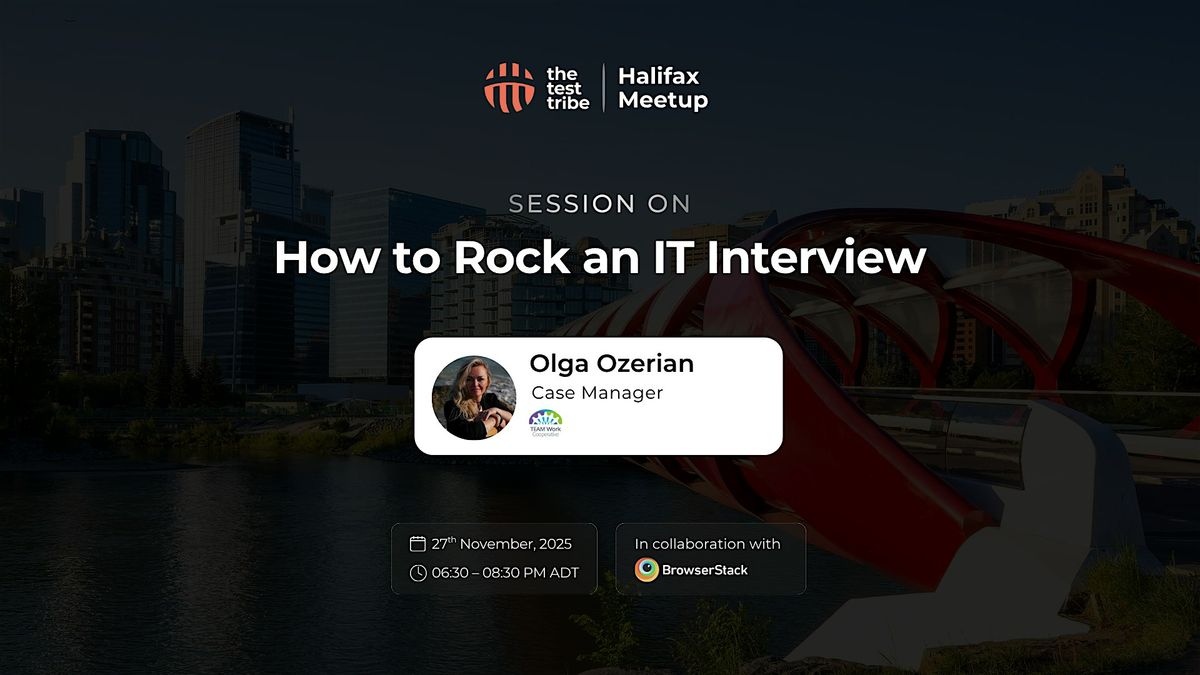 How to Rock an IT Interview | Halifax Meetup, 27 November | Event in Halifax | AllEvents
