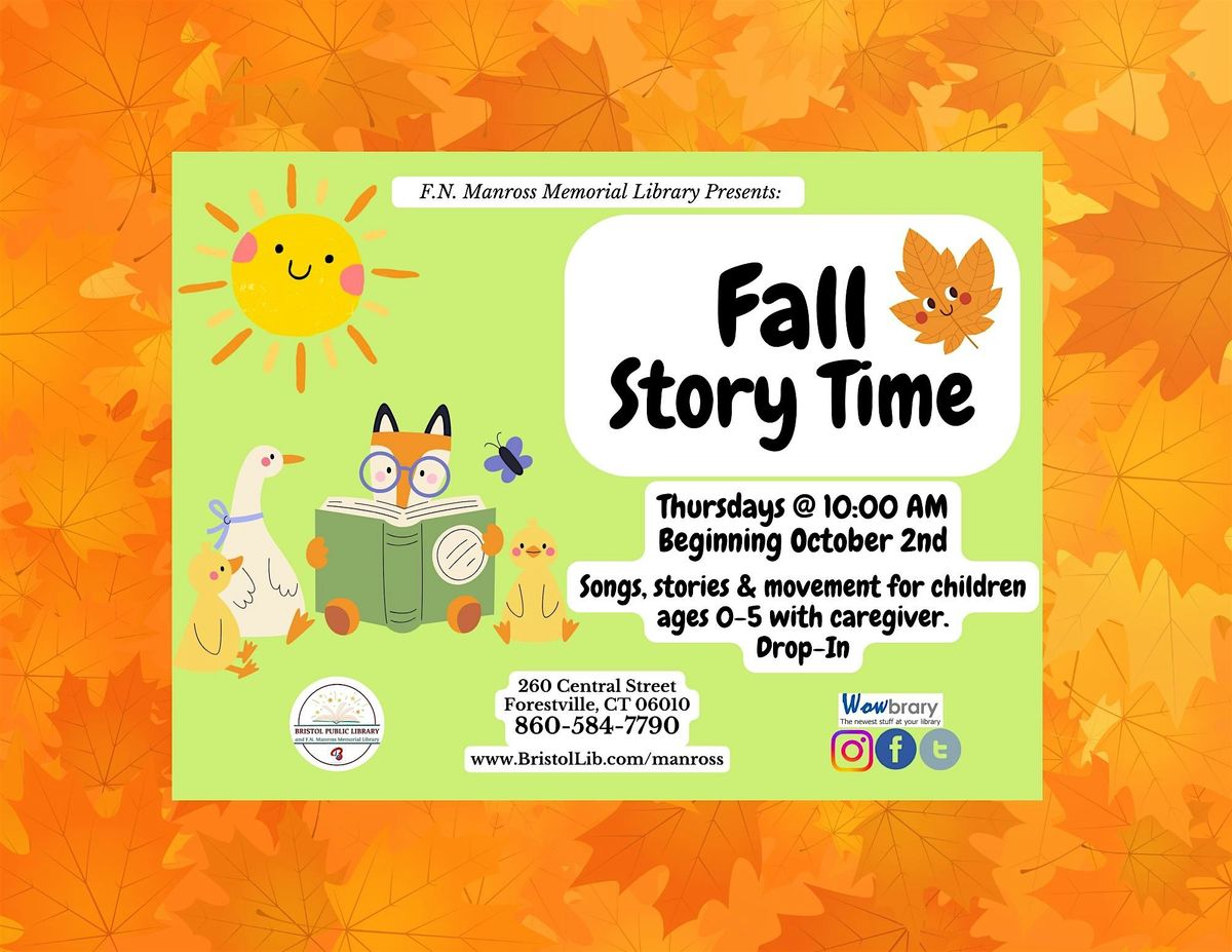Fall Story Time Drop-In | Event in Bristol | AllEvents
