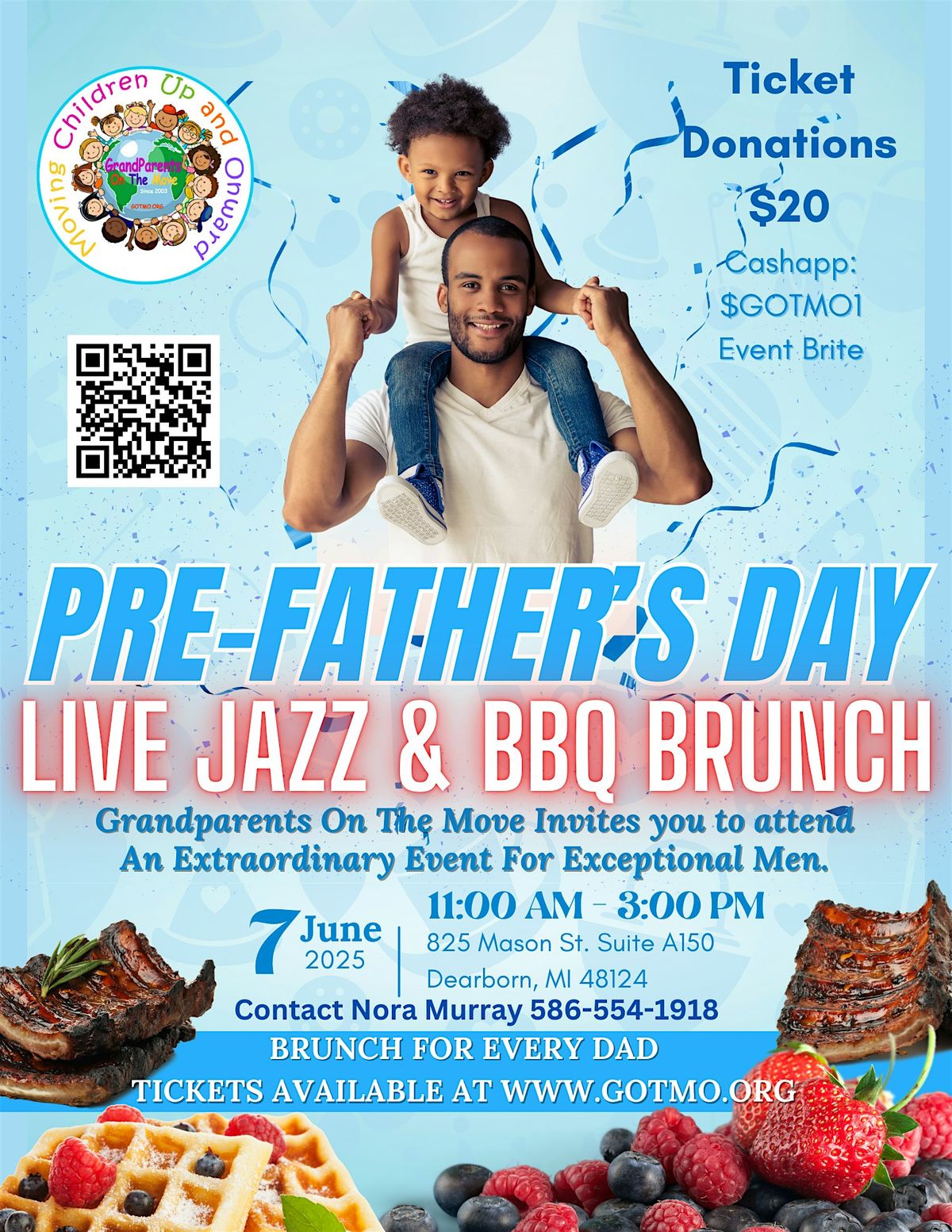 GOTMO Pre-Fathers Day Live Jazz & BBQ Brunch, 7 June | Event in Dearborn | AllEvents
