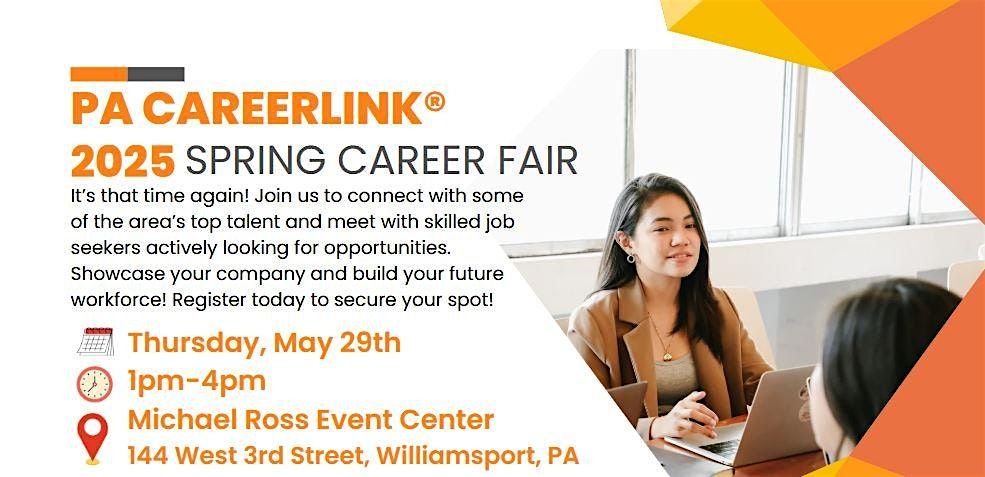 PA CareerLink® Lycoming County Spring 2025 Career Fair, 29 May | Event in Williamsport | AllEvents