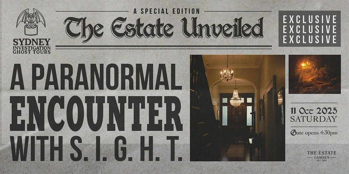 The Estate Unveiled: A Paranormal Encounter with S.I.G.H.T, 11 October | Event in Camden | AllEvents