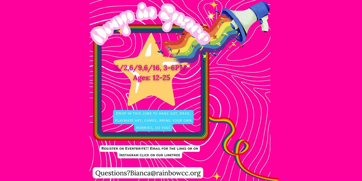 Rainbow Youth Program Drop in Space Ages:12-25, 2 June | Event in Concord | AllEvents