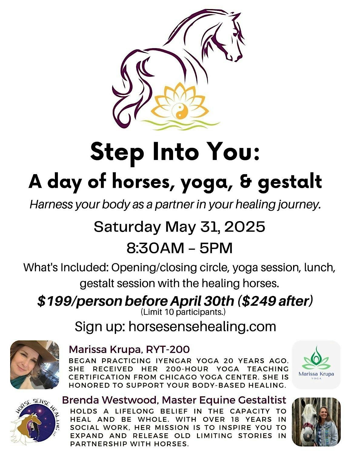 Step Into You ~ A day of Yoga, Horses and Geslalt, 31 May | Event in Helena | AllEvents