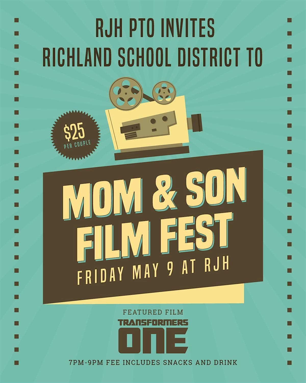 RJH PTO Mom & Son Film Fest, 9 May | Event in Shafter | AllEvents