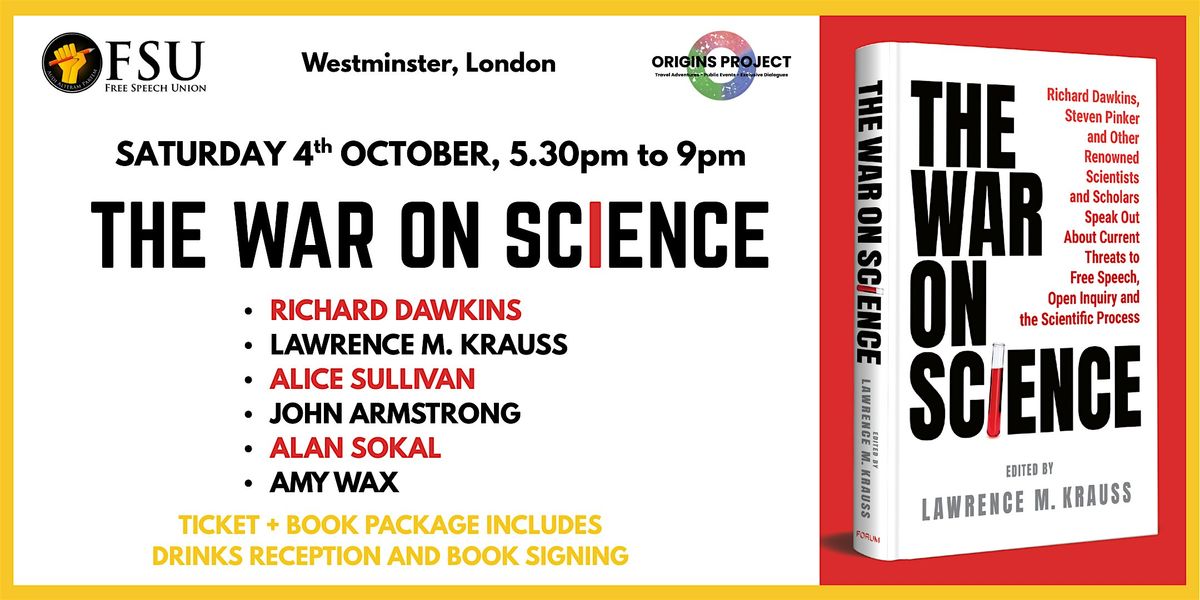 'The War On Science' with Richard Dawkins, Lawrence M. Krauss and guests, 4 October | Event in London | AllEvents