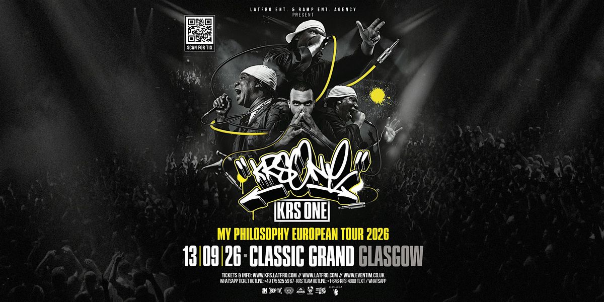 KRS One Live in Glasgow, Classic Grand, Glasgow, 13 September 2026