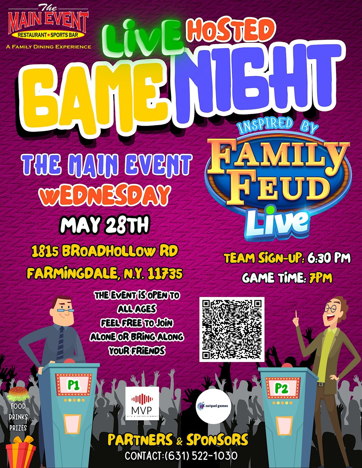 The Main Event Game Night, 28 May | Event in Farmingdale | AllEvents