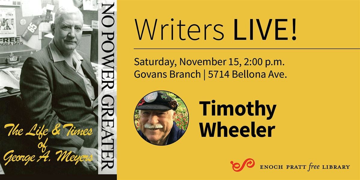 Tim Wheeler: "No Power Greater", 15 November | Event in Baltimore | AllEvents