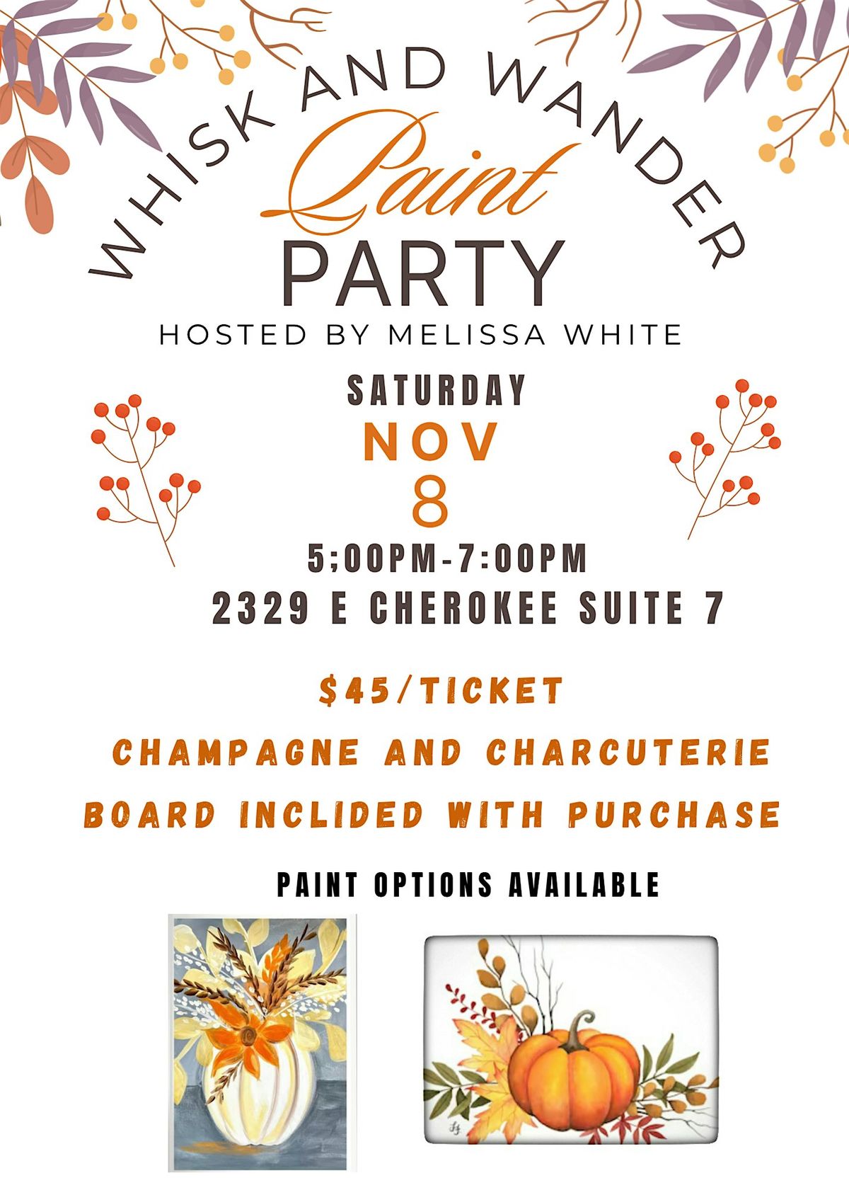 Whisk and Wander Paint Party, 8 November | Event in Sallisaw | AllEvents