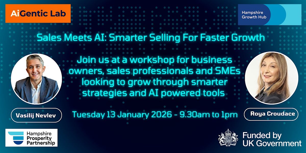 Sales Meets AI: Smarter Selling for Faster Growth, 13 January | Event in Chilworth | AllEvents