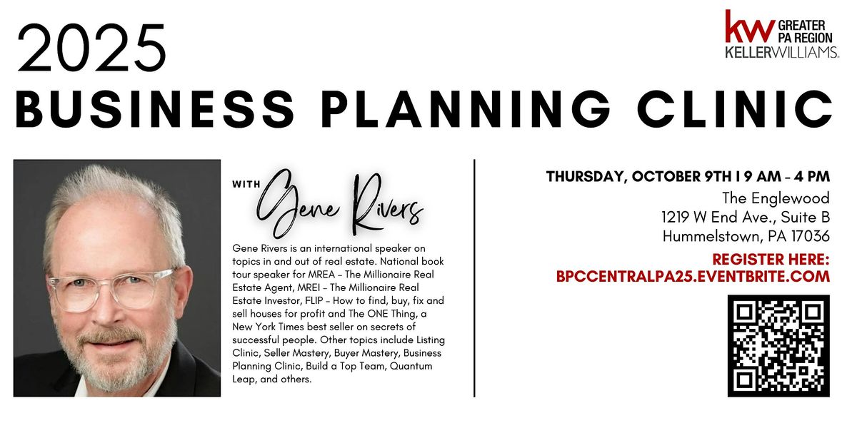 Business Planning Clinic with Gene Rivers - Central PA, 9 October | Event in King of Prussia | AllEvents