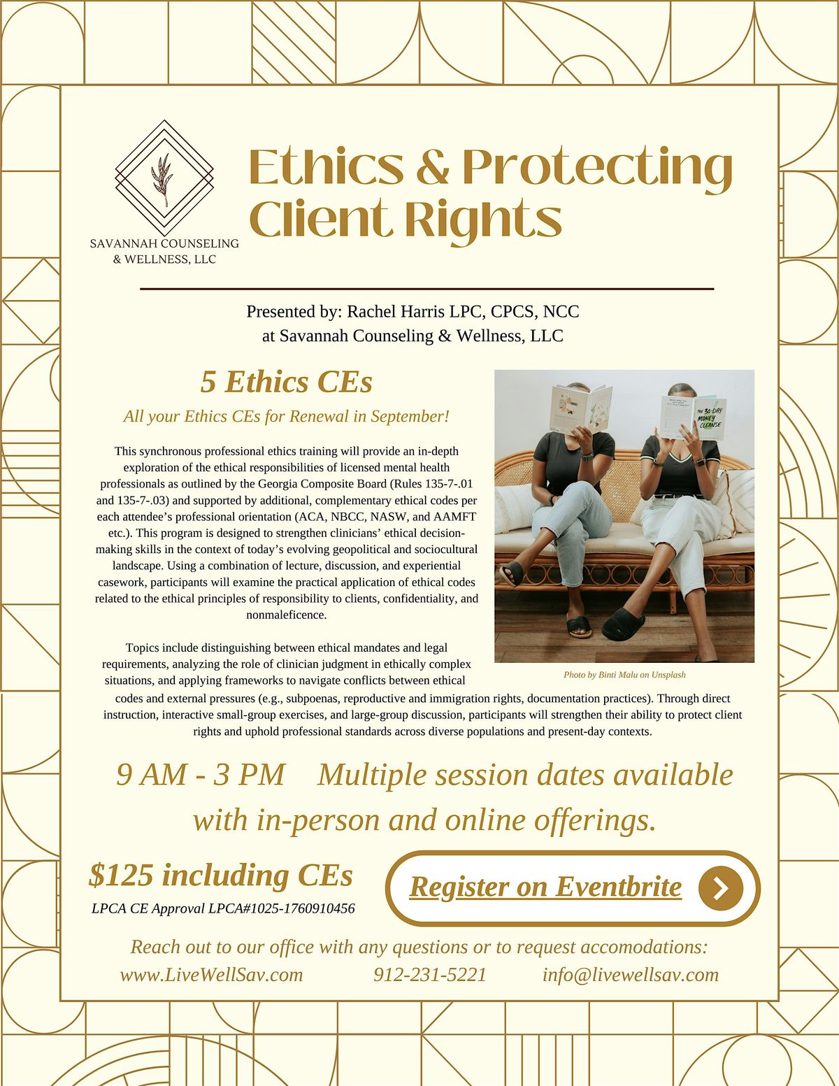 Ethics & Protecting Client Rights, 17 January | Event in Savannah | AllEvents
