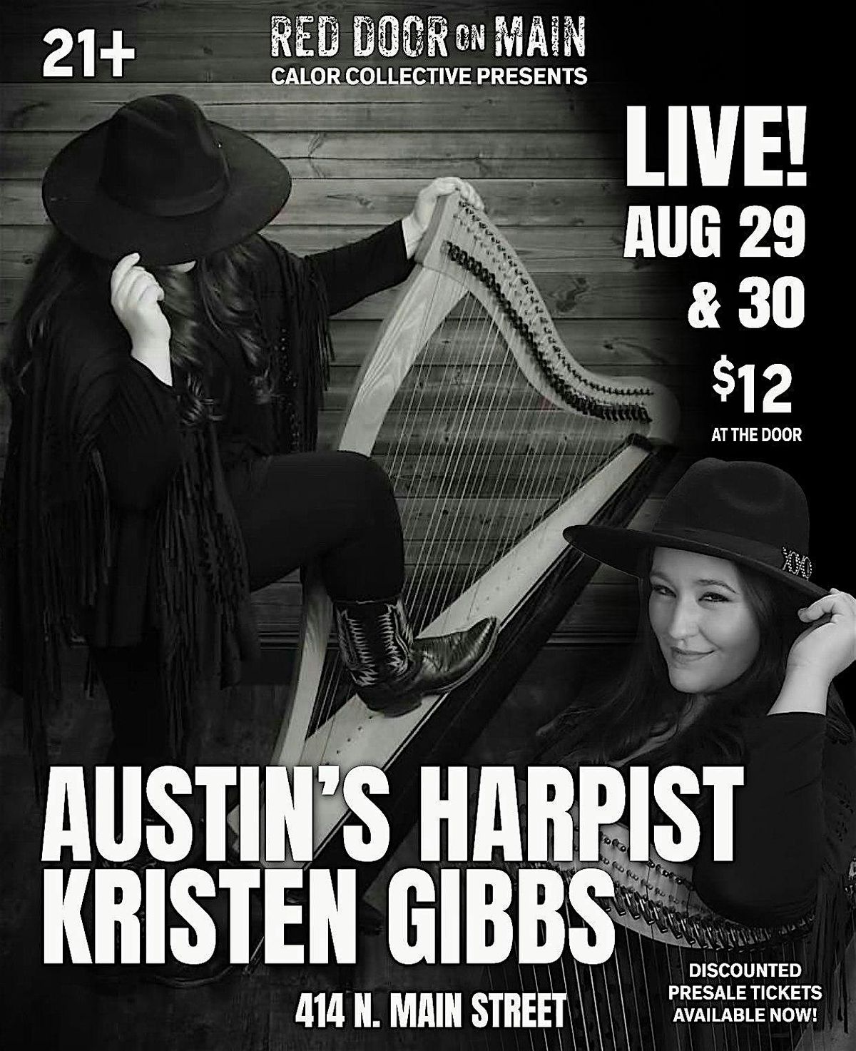 Kristen Gibbs Austin’s Harpist Live! 8/30, 30 August | Event in Clovis | AllEvents