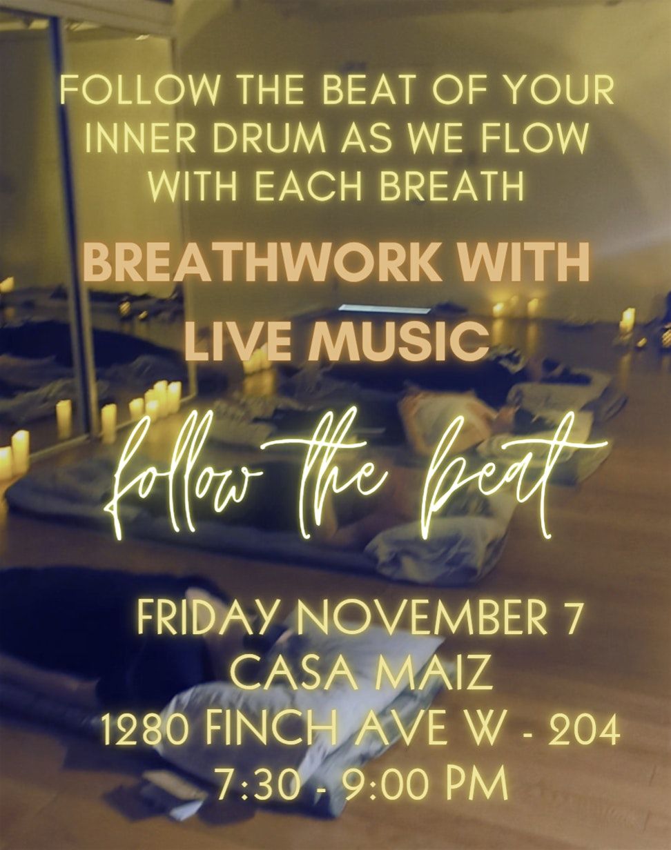 Breathwork with LIVE music and Drumming Circle, 7 November | Event in Toronto | AllEvents