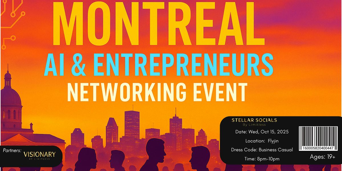 Montreal AI & Entrepreneurs Networking Event, 15 October | Event in Montréal | AllEvents