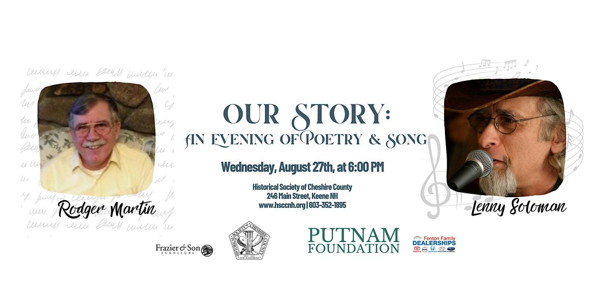 Our Story: An Evening of Poetry and Song, 27 August | Event in Keene | AllEvents