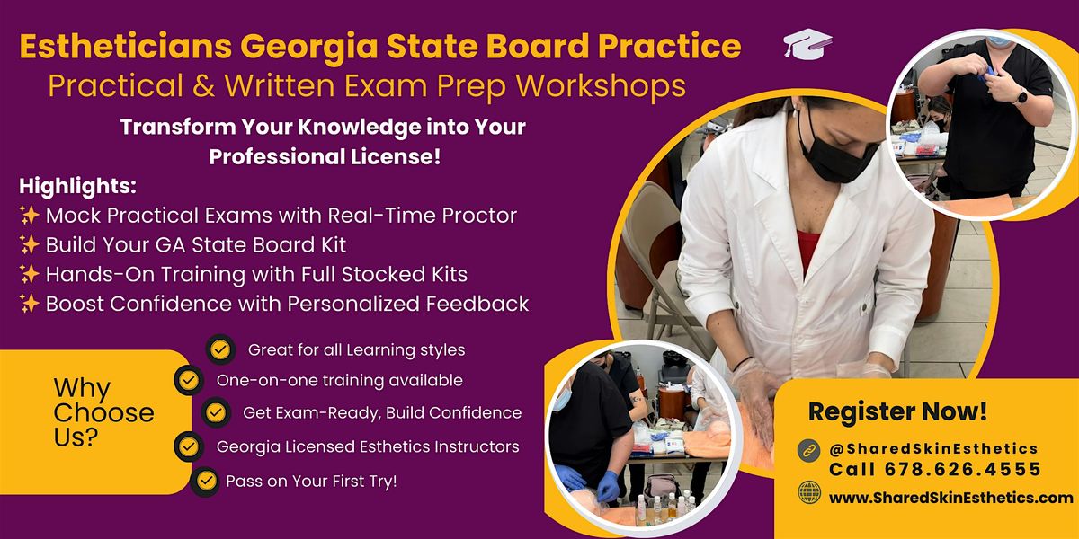 Estheticians GA State Board Practical Mock Workshops, 9 June | Event in Norcross | AllEvents
