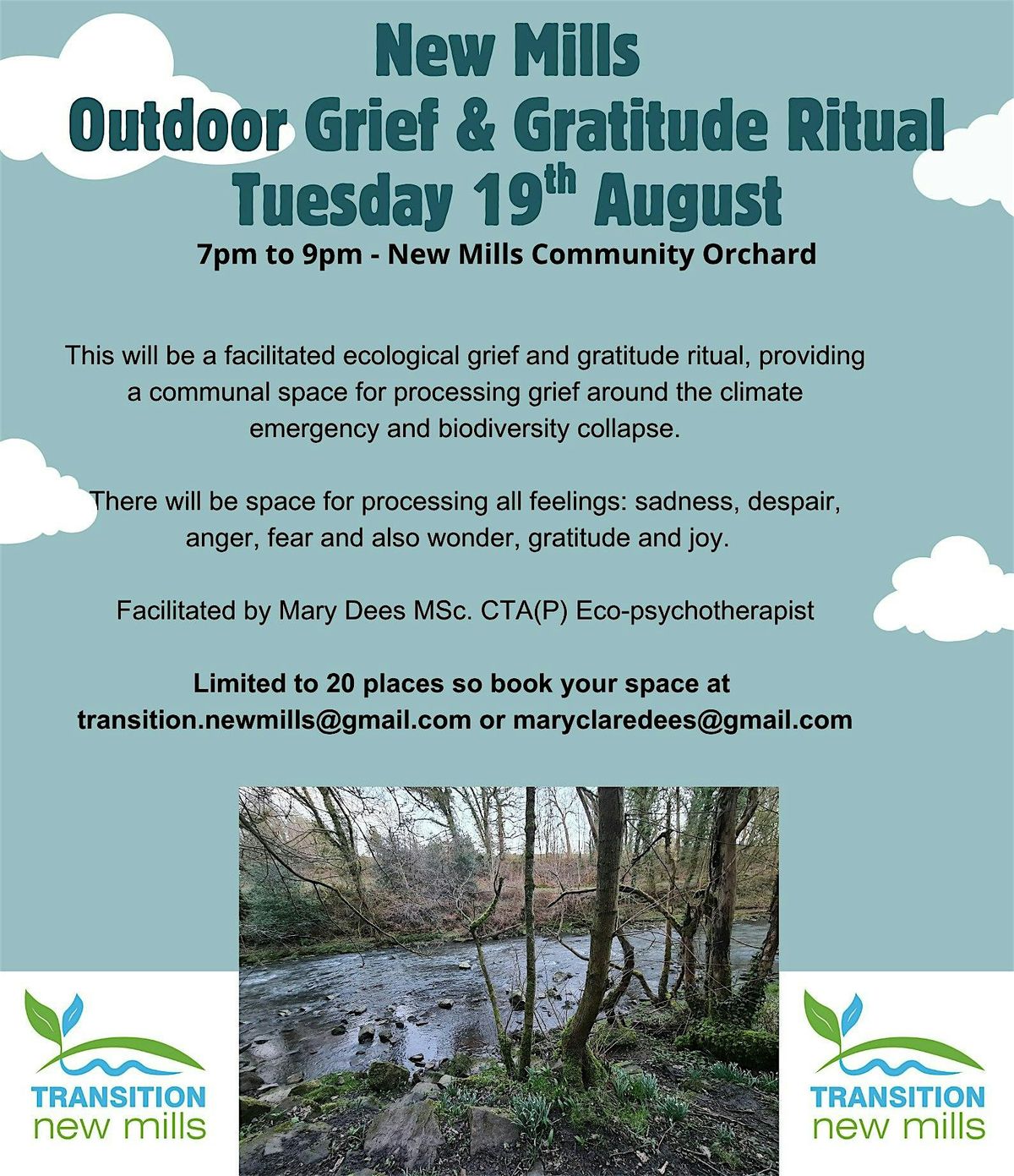 New Mills Outdoor Grief & Gratitude Ritual, 19 August | Event in New Mills | AllEvents