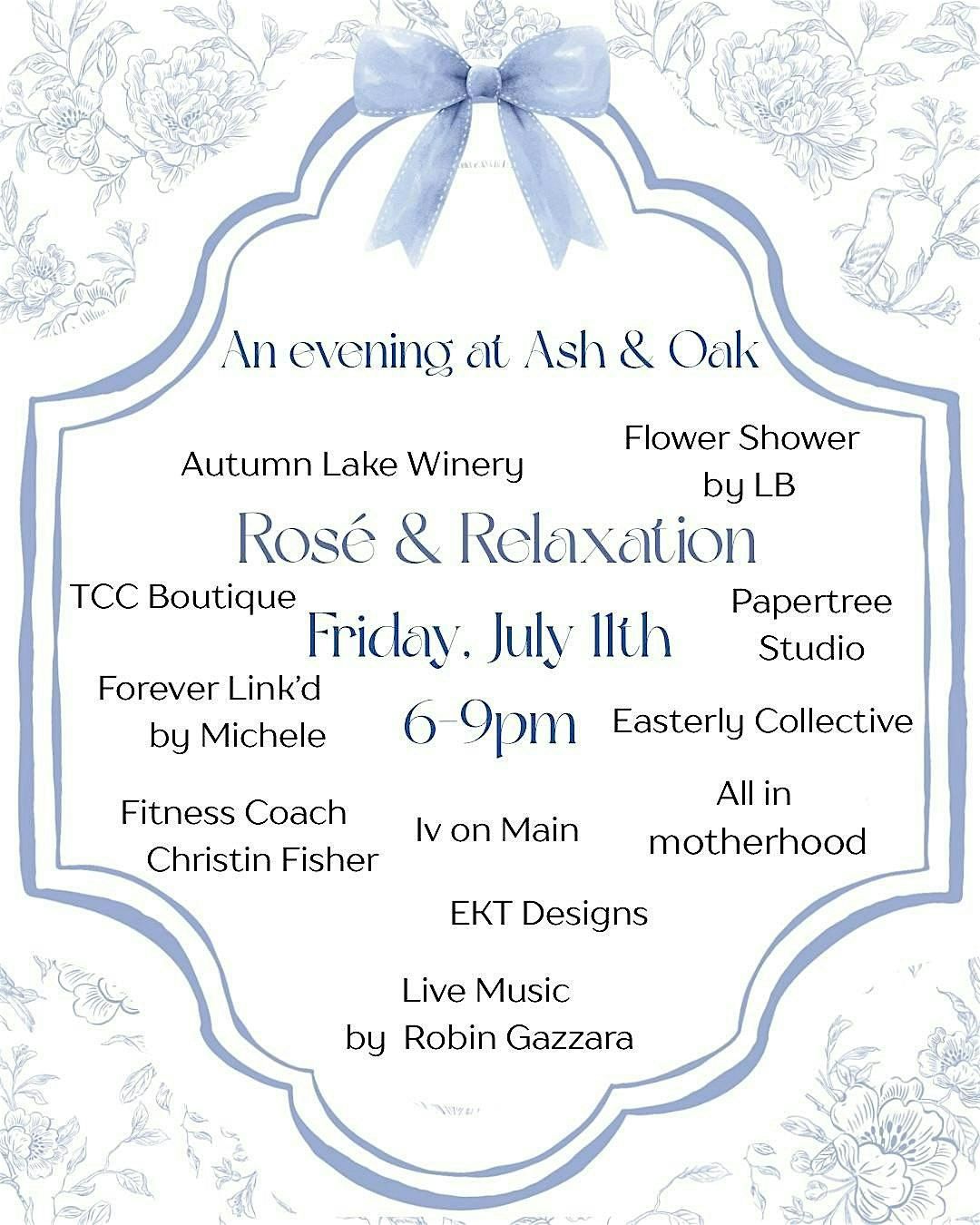 Rosé & Relaxation at Ash & Oak, 11 July | Event in Monroe | AllEvents