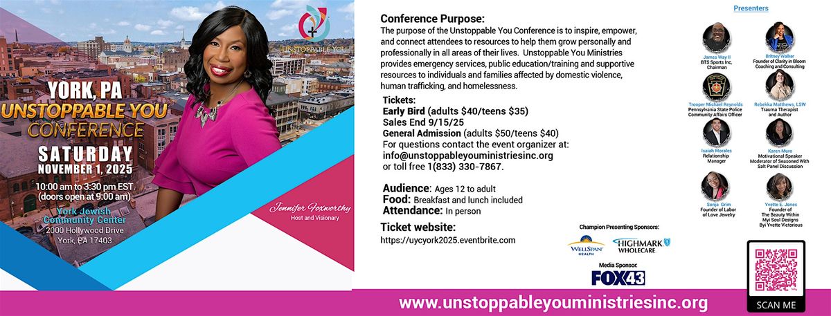 Unstoppable You Conference - York, PA 2025, 1 November | Event in York | AllEvents