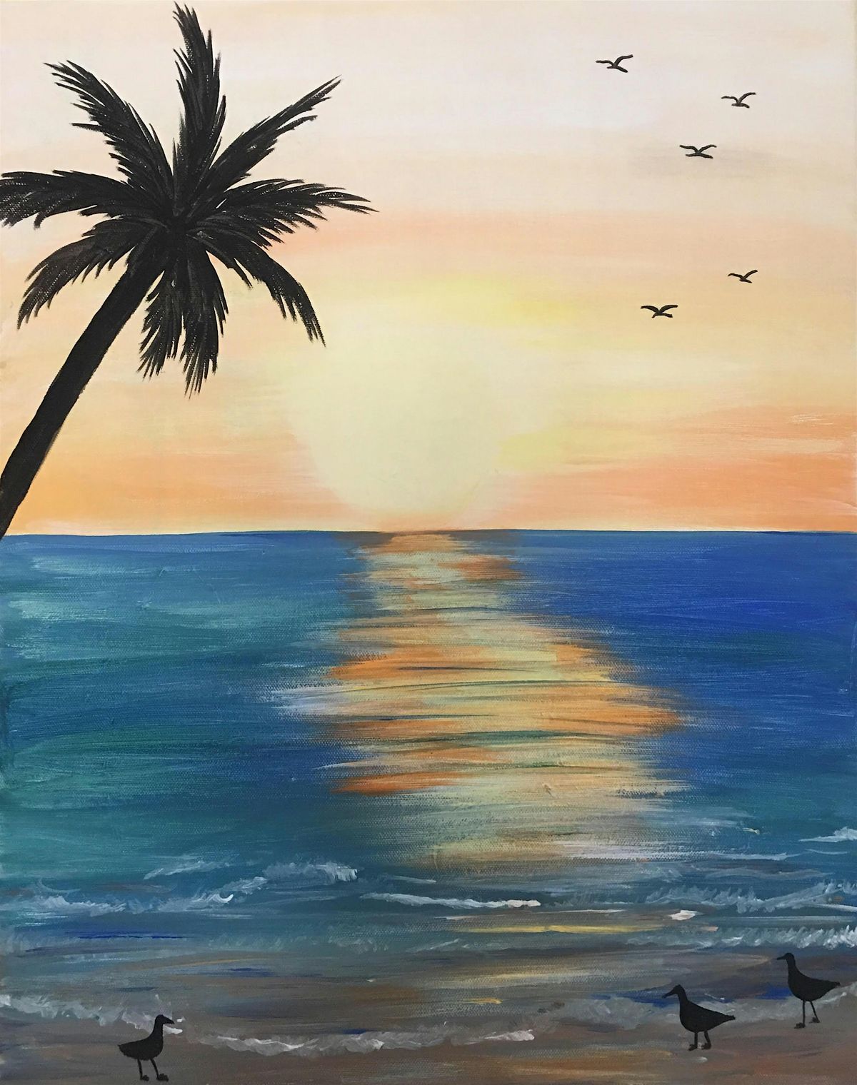 Paint & Sip "Calming Sunset" @ Barebottle Brewing Co. Menlo Park, 20 July | Event in Menlo Park