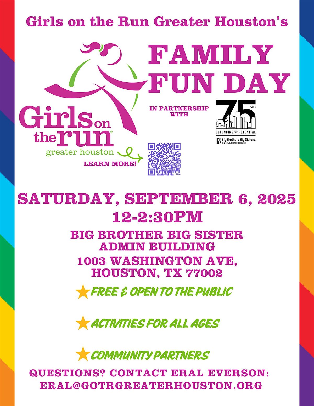 Girls on the Run Greater Houston's Family Fun Day, 6 September | Event in Houston | AllEvents