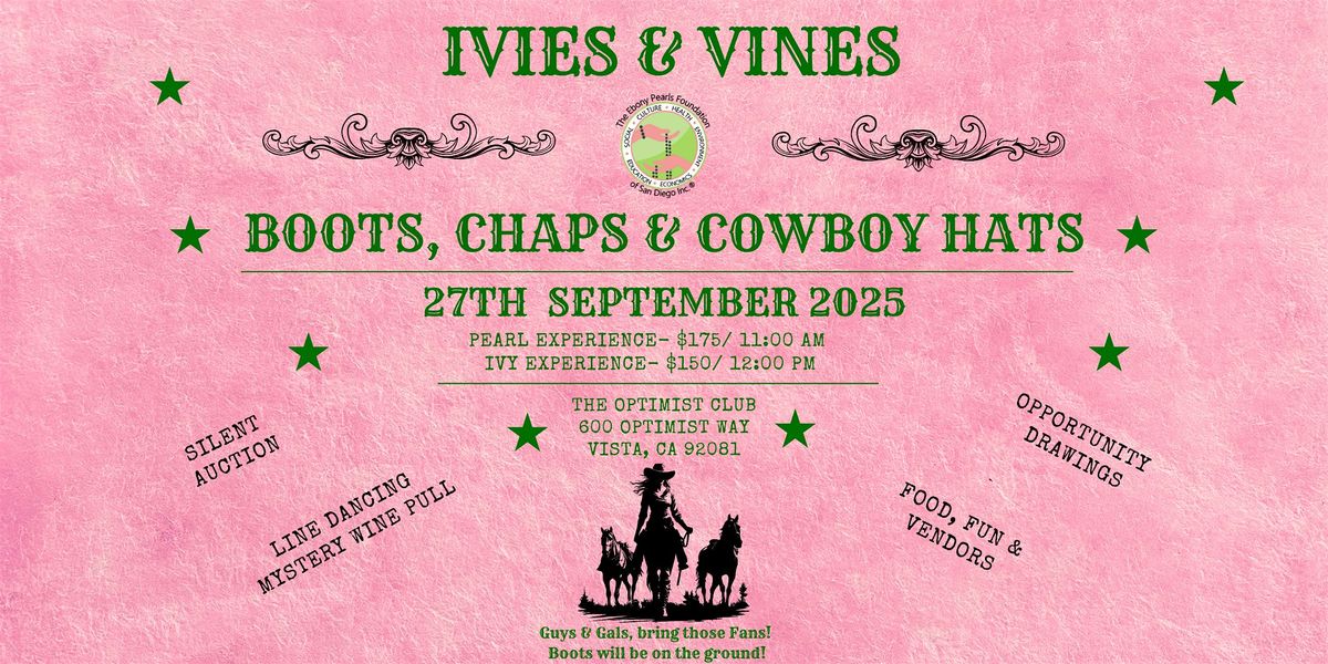 Ivies and Vines, 27 September | Event in Vista | AllEvents