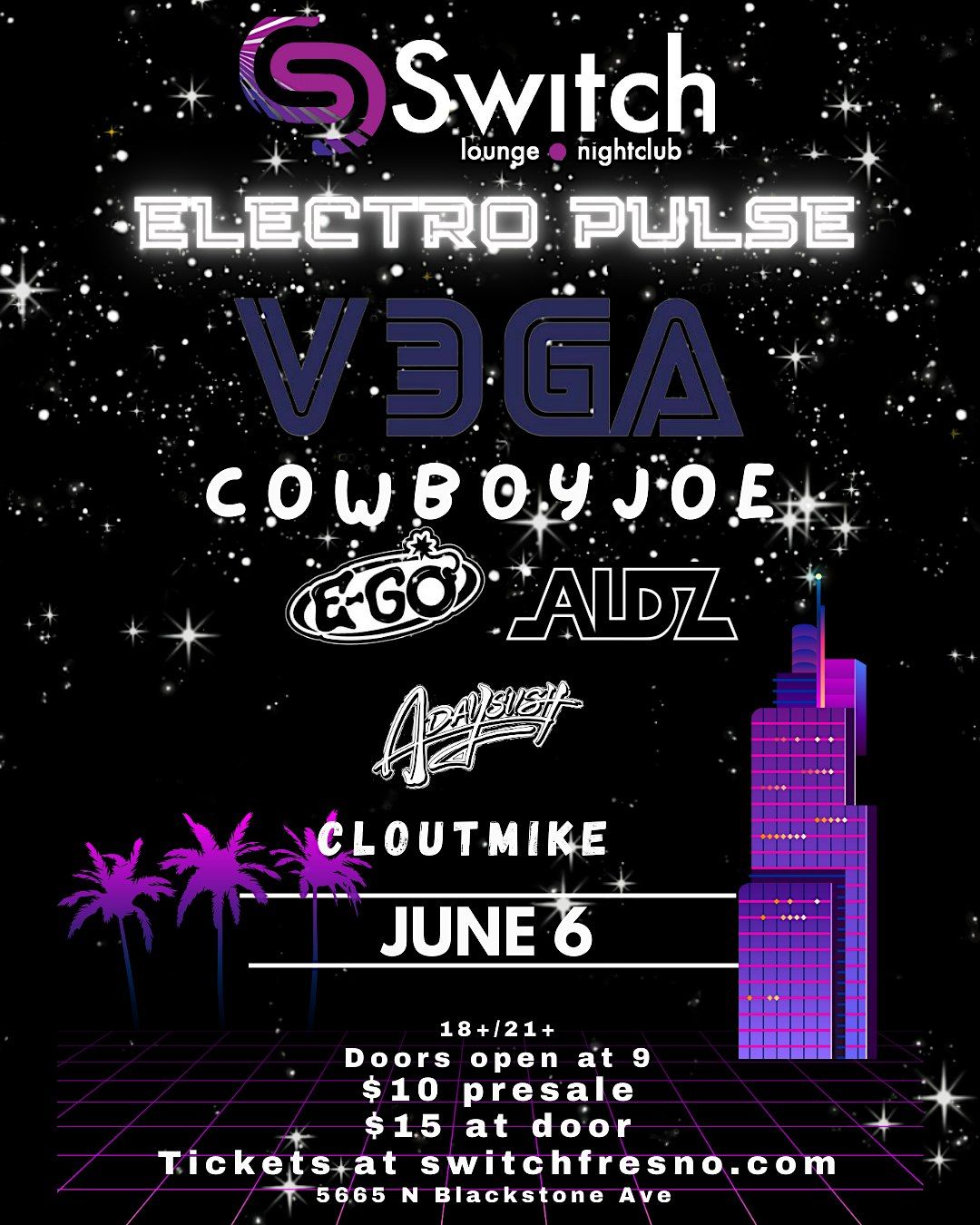 ELECTRO PULSE, 6 June | Event in Fresno | AllEvents