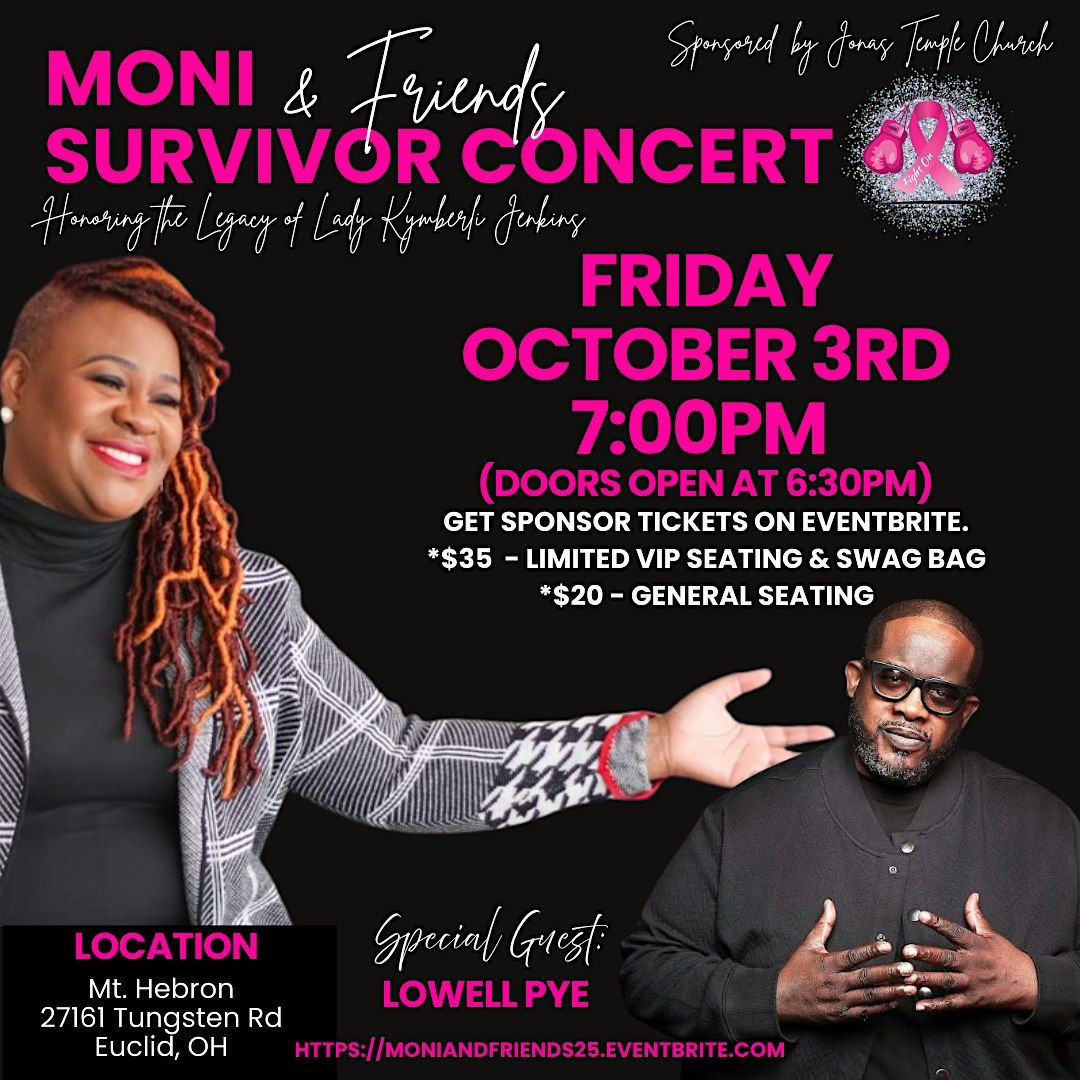 Moni & Friends Survivor Concert 2025, 3 October | Event in Euclid | AllEvents