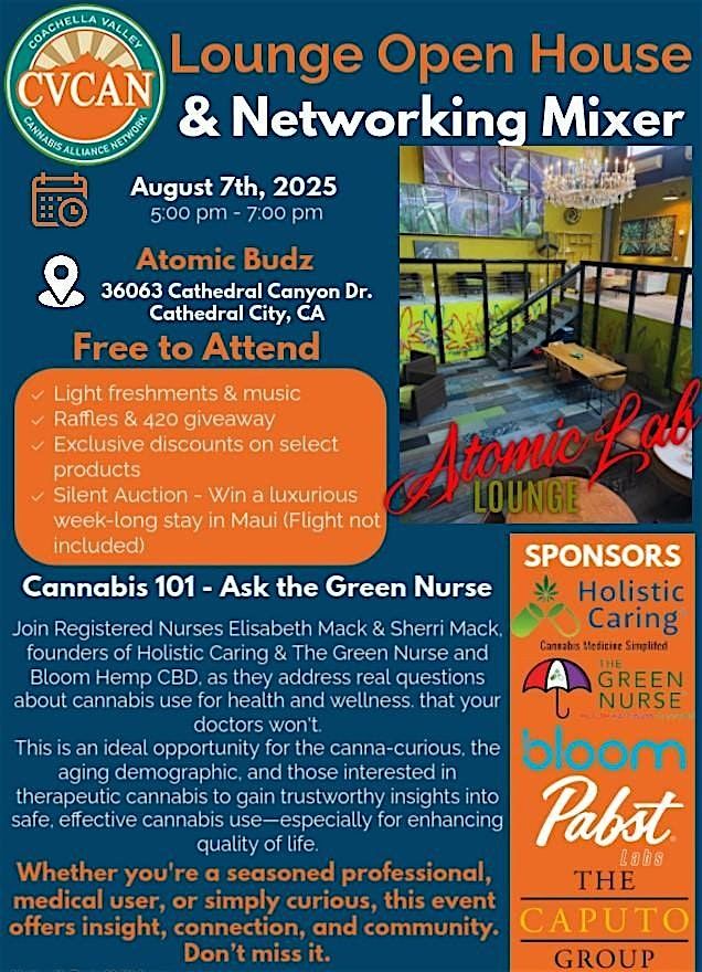 CVCAN and Atomic Lab Lounge Mixer - Industry and Public welcome | Event in Cathedral City | AllEvents