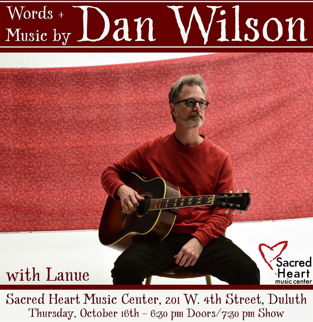 Words & Music by Dan Wilson, 16 October | Event in Duluth | AllEvents