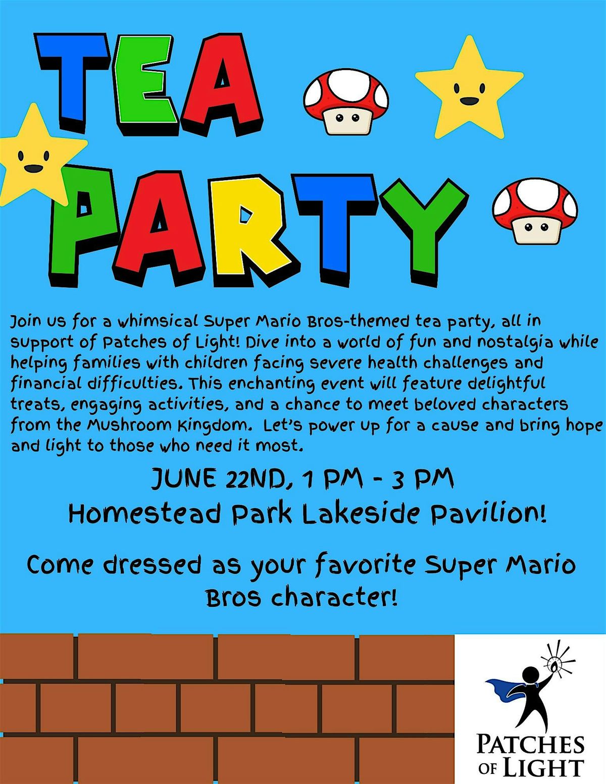 Power - Up Tea Party for Patches Of Light, 22 June | Event in Hilliard | AllEvents