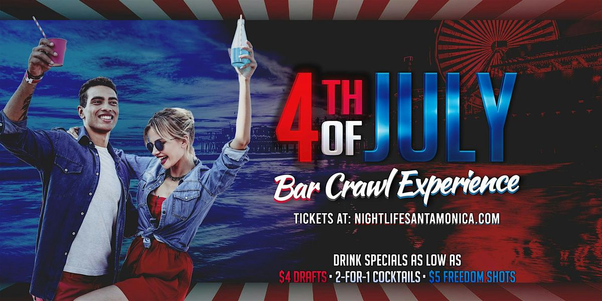 Santa Monica Pre 4th of July Red White and Brew Bar Crawl Party, 3 July | Event in Santa Monica | AllEvents