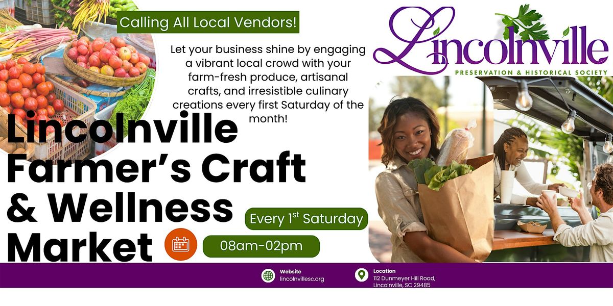 Lincolnville Farmer's Craft & Wellness Market, 6 September | Event in Summerville | AllEvents