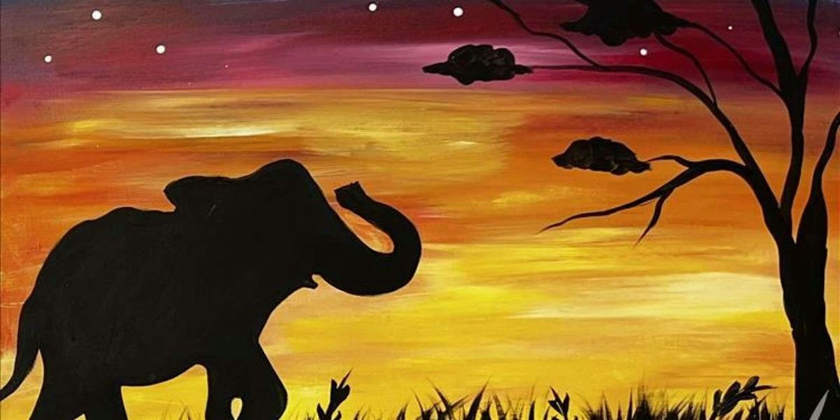 Sunset Safari Animal Silhouette - Paint and Sip by Classpop!™, 16 July | Event in Pasadena | AllEvents