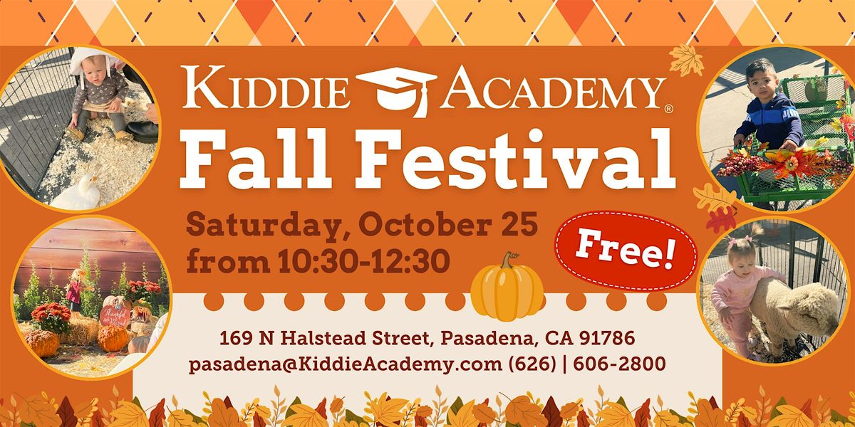 Kiddie Academy Fall Festival (Free Event for Families With Young Children)!, 25 October | Event in Pasadena