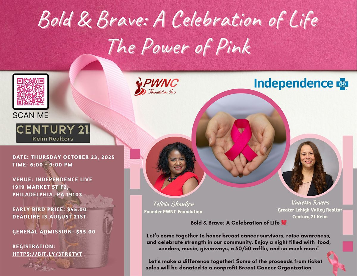 Bold & Brave: A Celebration of Life – The Power of Pink, 23 October | Event in Philadelphia | AllEvents