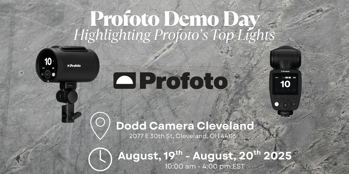 Profoto Demo Day at Dodd Camera Cleveland, 19 August | Event in Cleveland | AllEvents