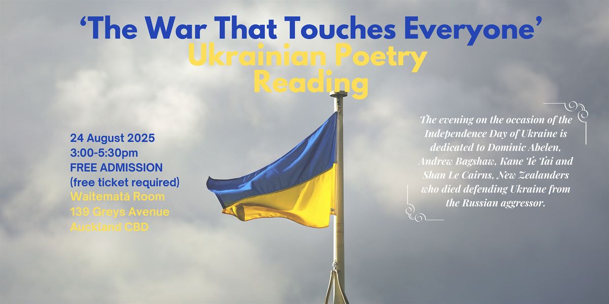 ‘The war that touches everyone’, 24 August | Event in Auckland | AllEvents