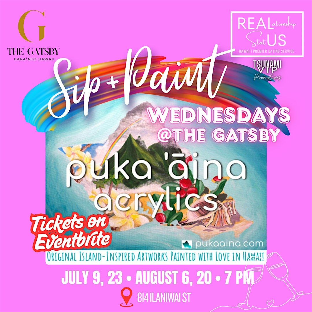 Wine Wednesday  SIP & PAINT at The Gatsby, 20 August | Event in Honolulu | AllEvents