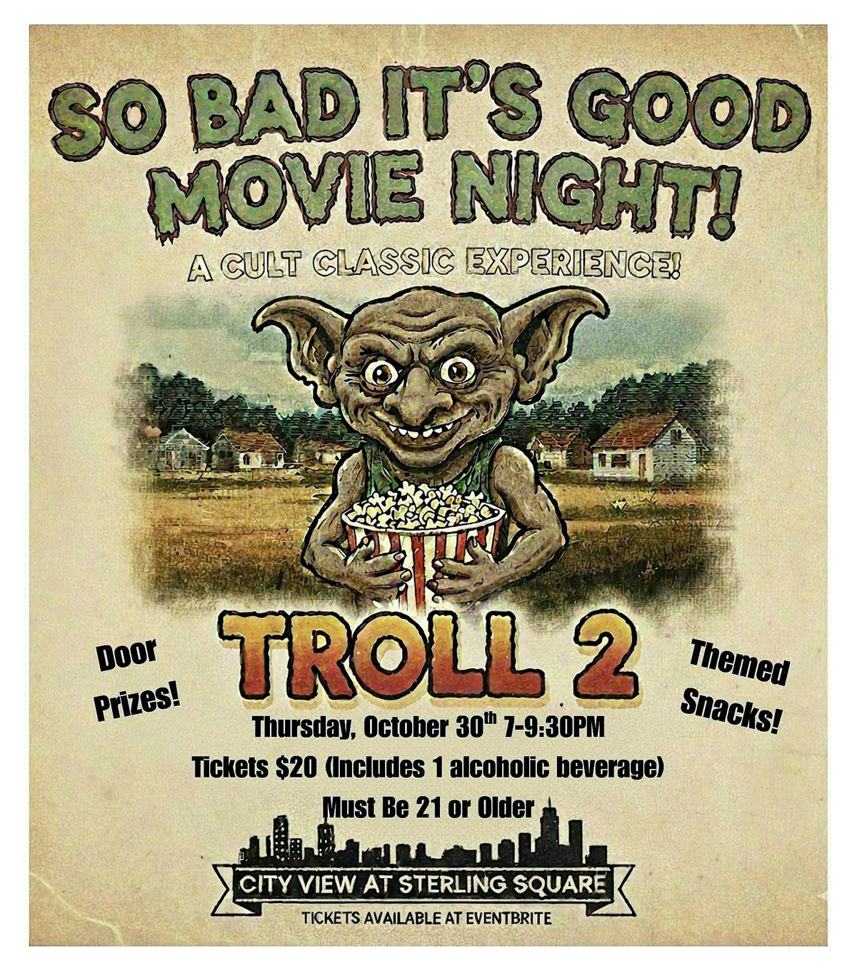 So Bad It's Good Movie Night - Troll 2, 30 October | Event in Evansville | AllEvents