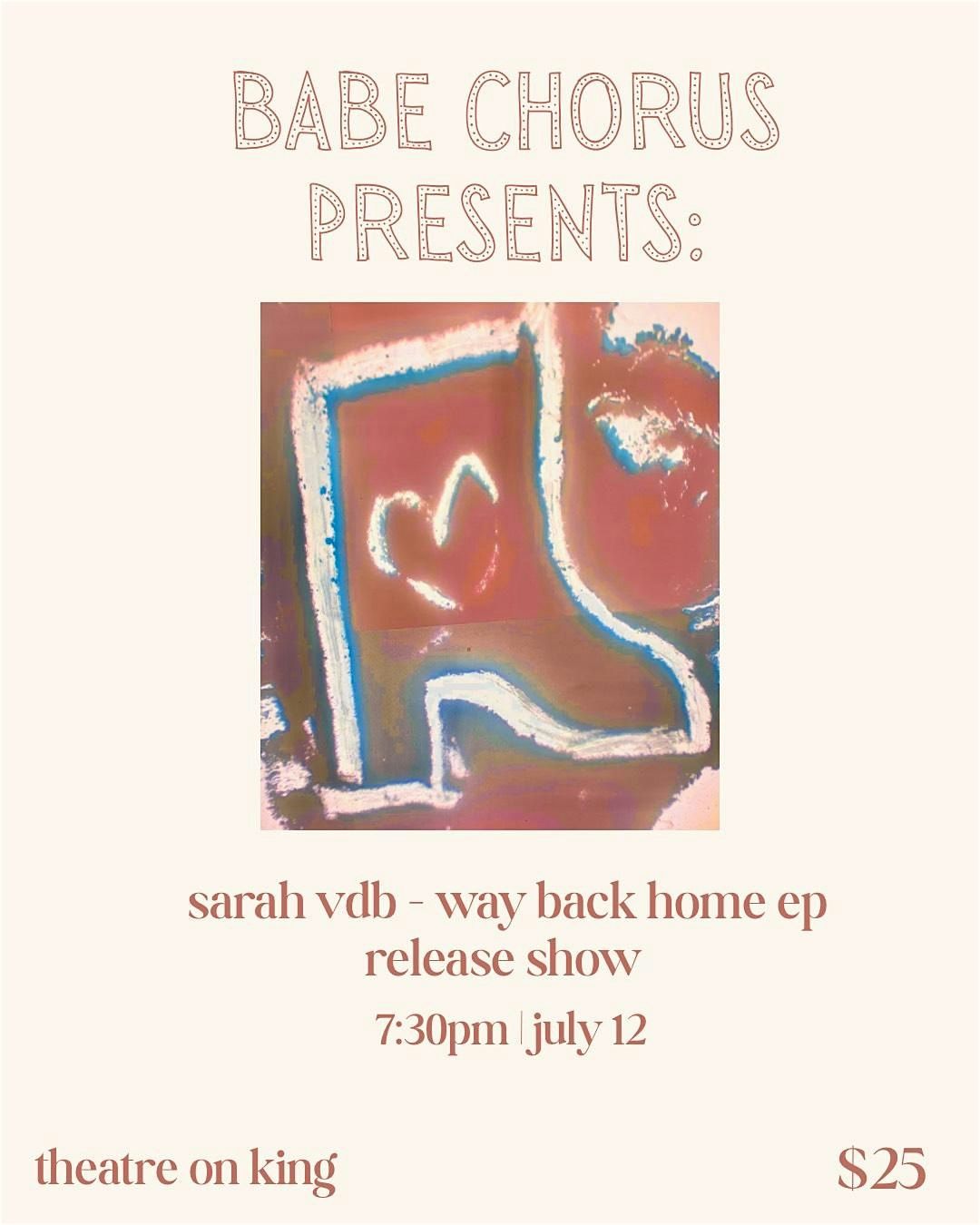 Sarah VDB - Way Back Home EP release party, 12 July | Event in Peterborough | AllEvents