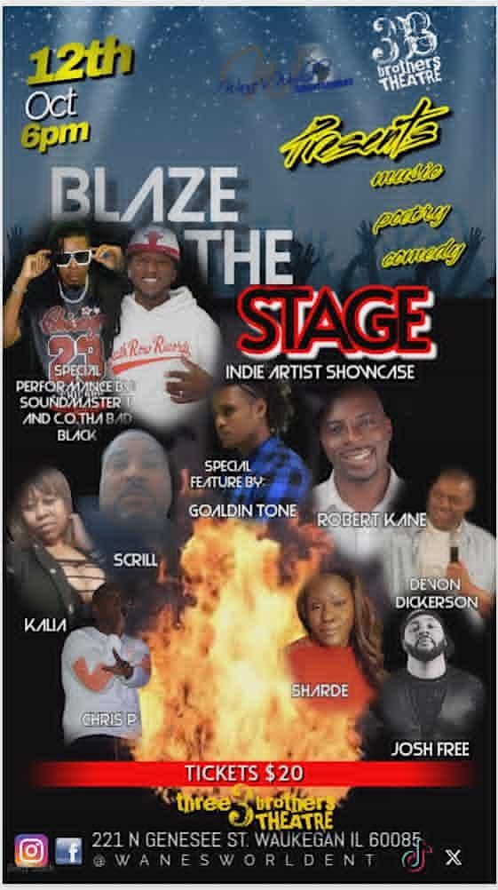 Blaze the Stage: Indie Artist Showcase, 12 October | Event in Waukegan | AllEvents
